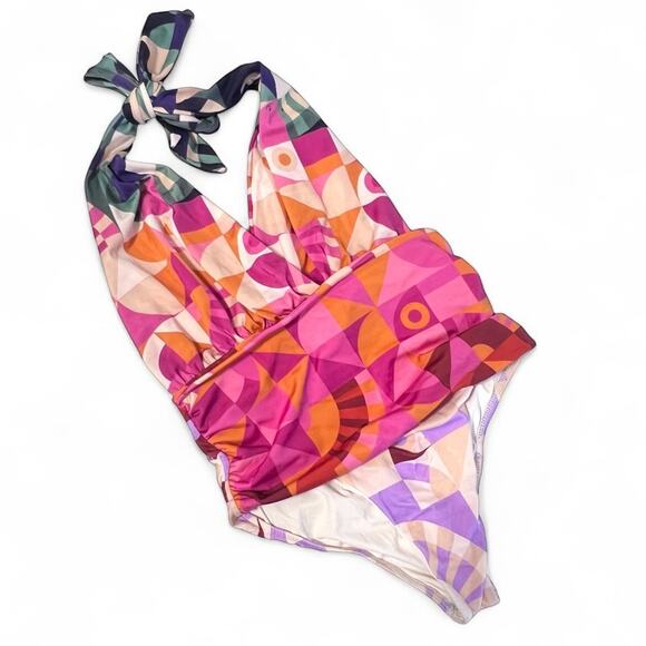 Farm Rio Ombre Graphic Toucans One Piece Swimsuit Sz S - Picture 3 of 8